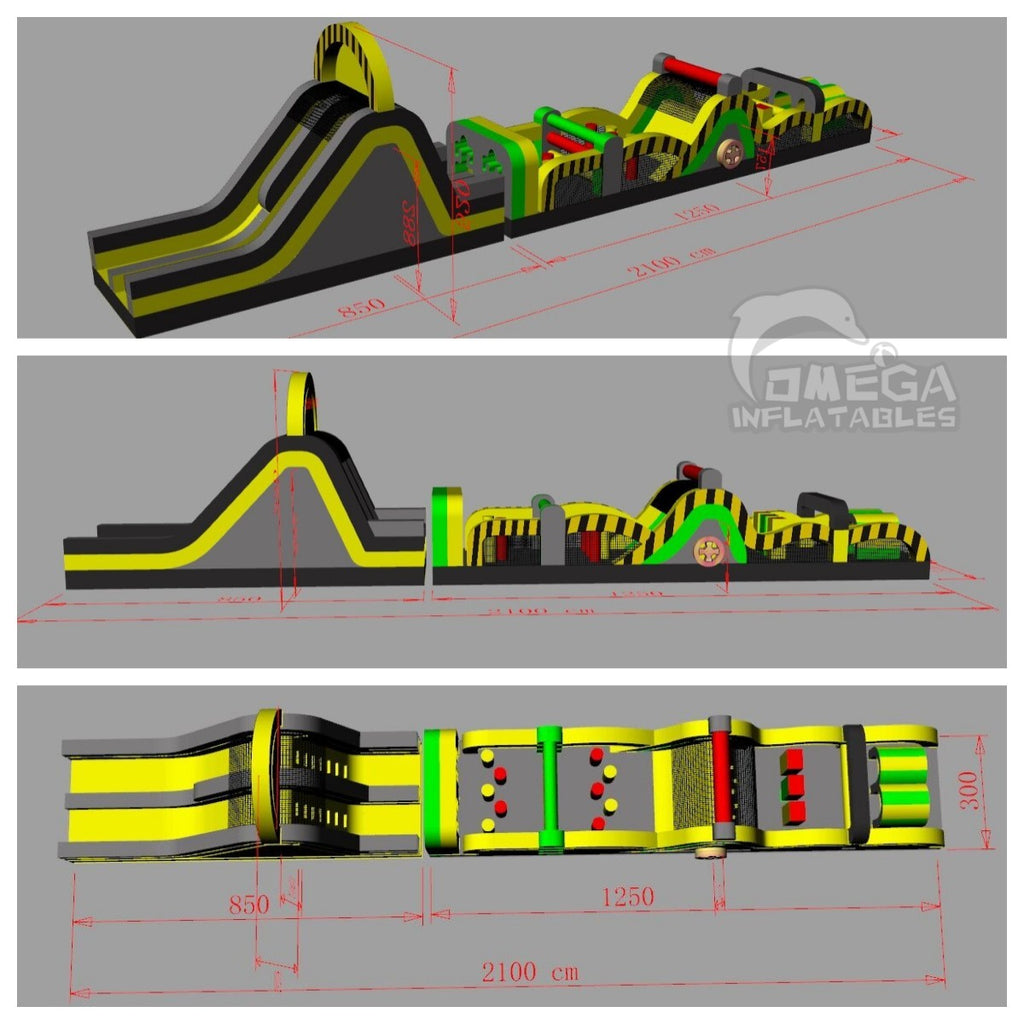 3D designs of the Toxic Obstacle Course