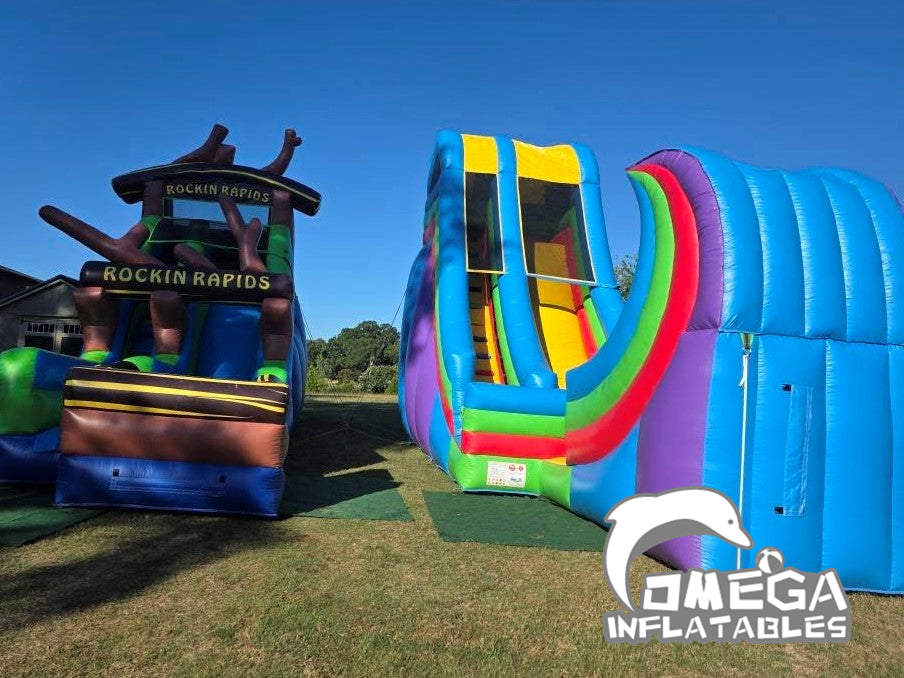 21FT Rockin Rapids &amp; 21FT Rampage Water Slide