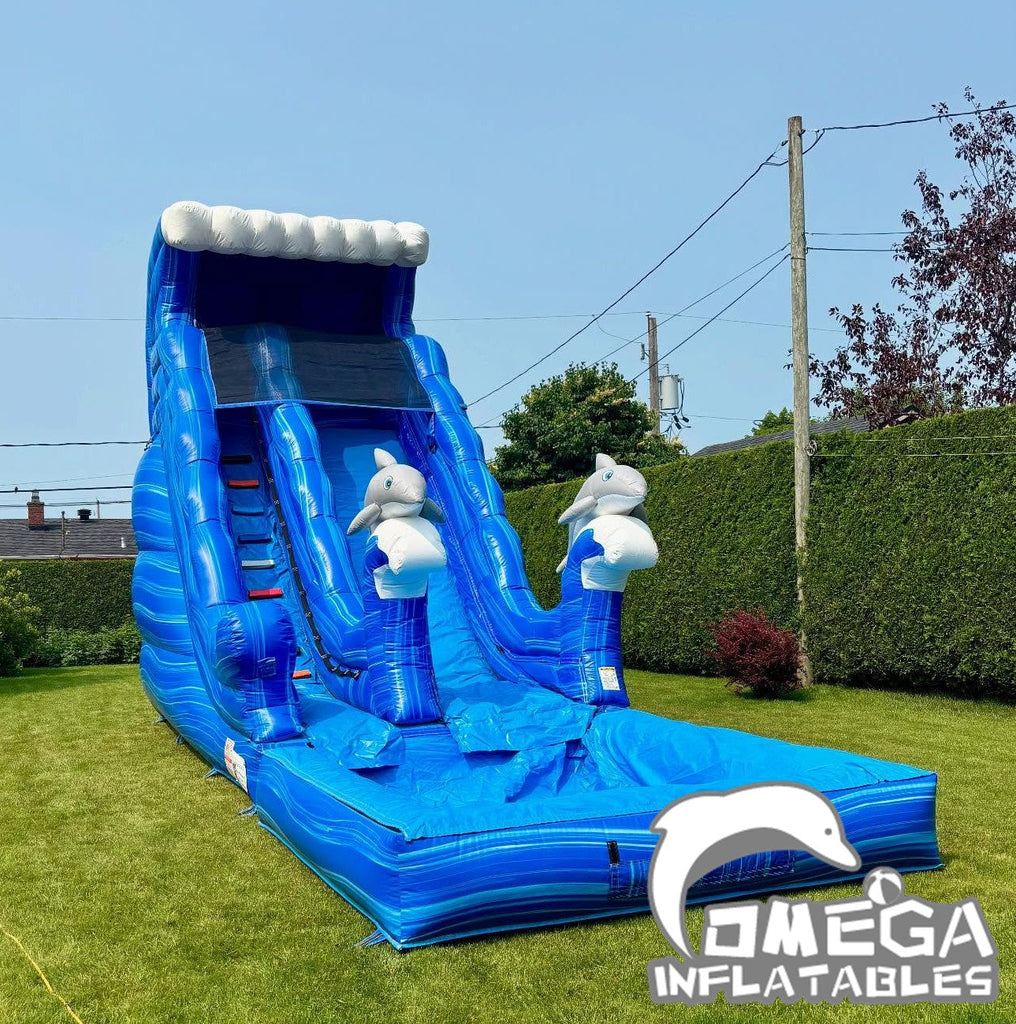 9FT Dolphin&nbsp;Wave Commercial Inflatable Wet Dry Slide