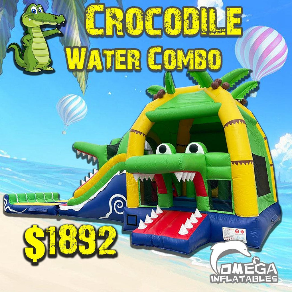 Hot selling Inflatable Crocodile Jumper Water Combo