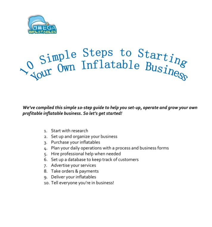 How To Start Your Inflatables Rental Business
