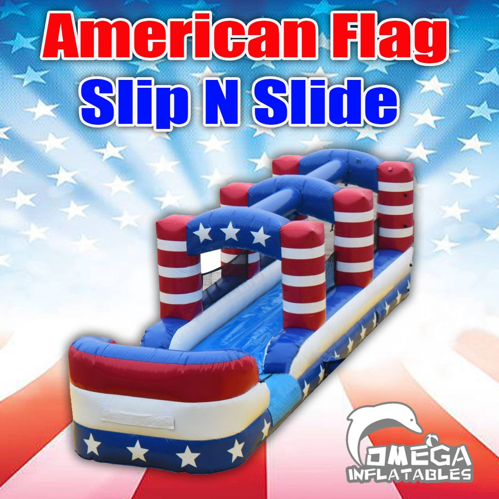 Inflatable American Flag Slip N Slide