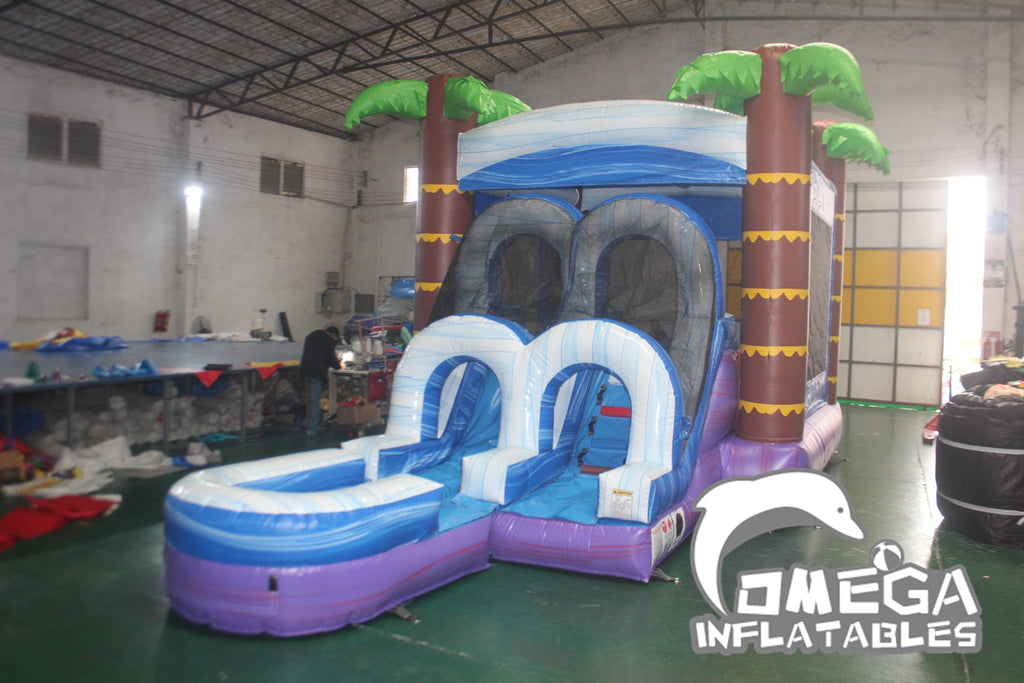 Tropical Wet Bounce House Combo for sale