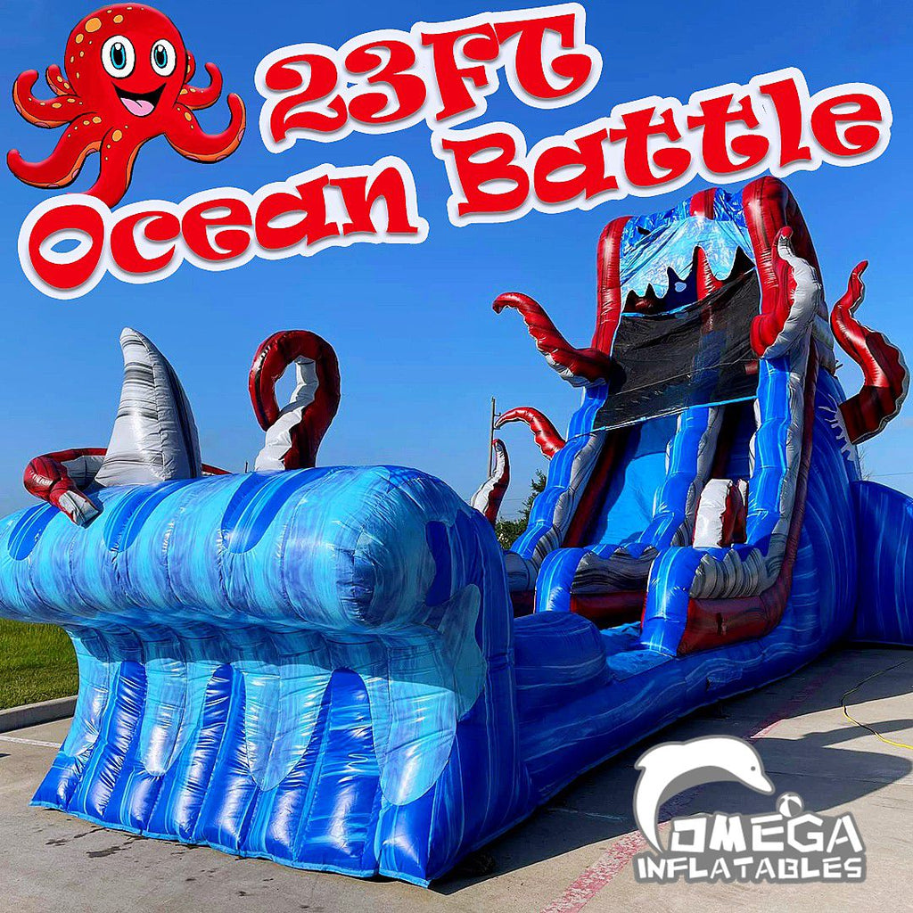 23FT Ocean Battle Commercial Inflatable Water Slide