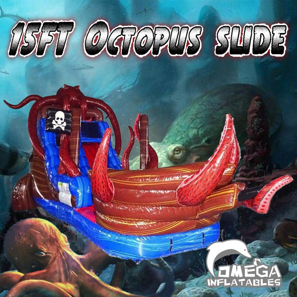 15FT Octopus Single Lane Inflatable Water Slide