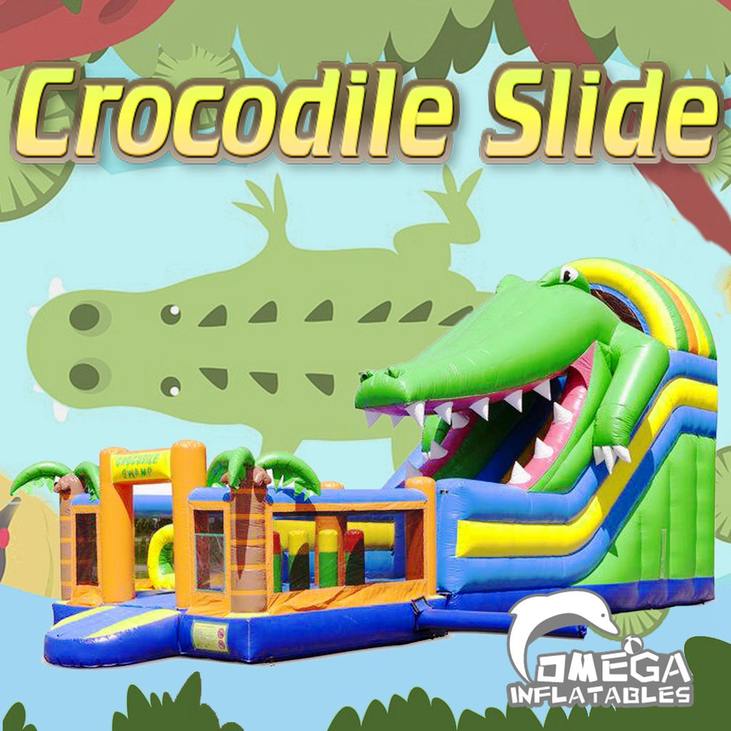 Multiplay Inflatable Crocodile Slide Playzone
