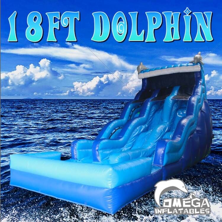 18FT Dolphin Rip N Dip Inflatable Water Slide