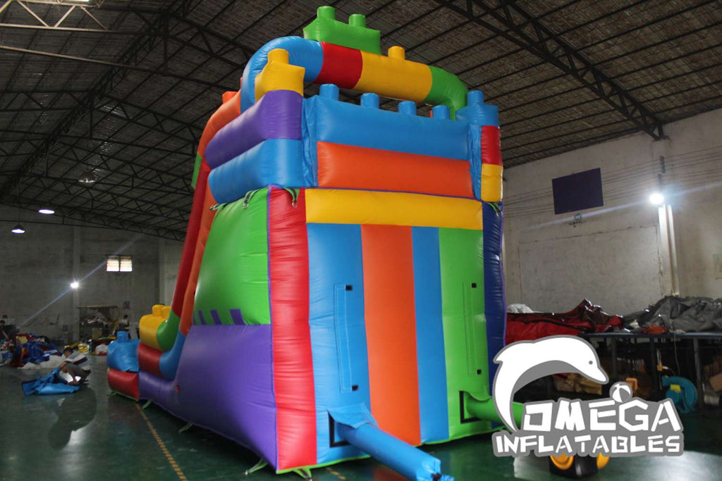 15FT Lego Blocks Commercial Inflatable Water Slide