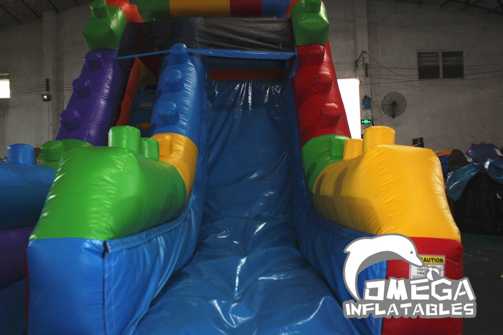 15FT Lego Blocks Commercial Inflatable Water Slide