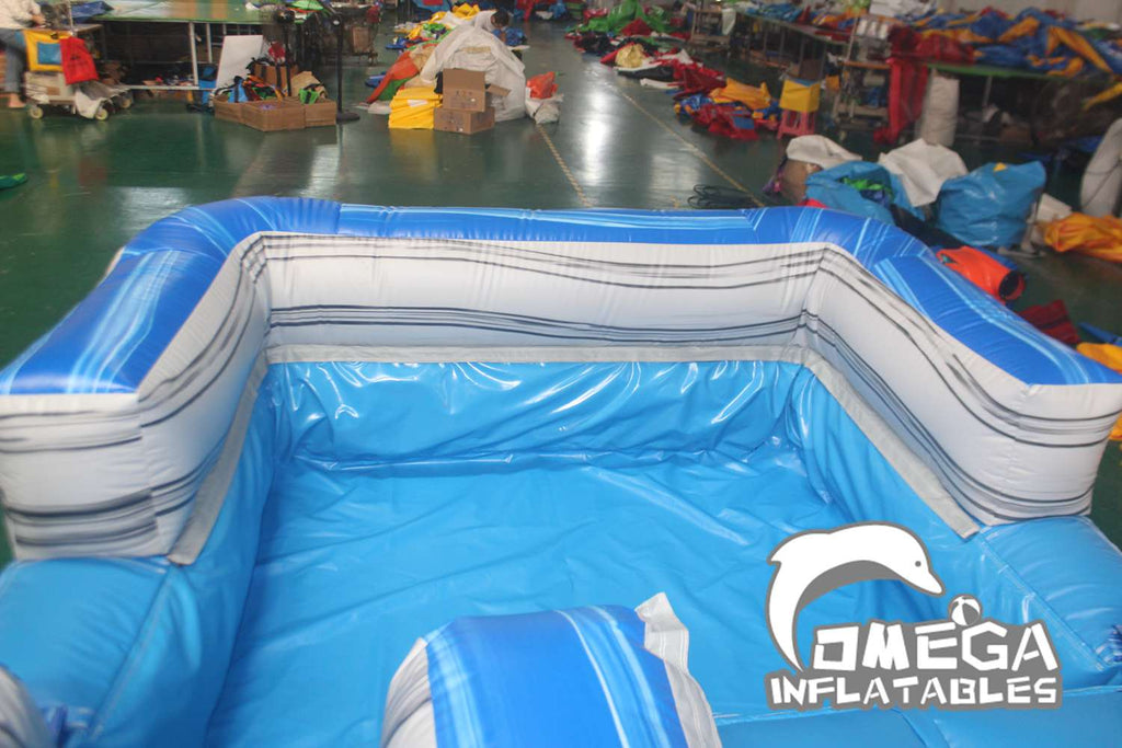 22FT Marble Blue Water Slide Wholesale Commercial Water Slides