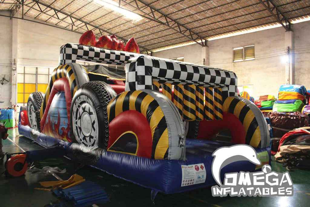 34FT Race Car Inflatable Obstacle Course