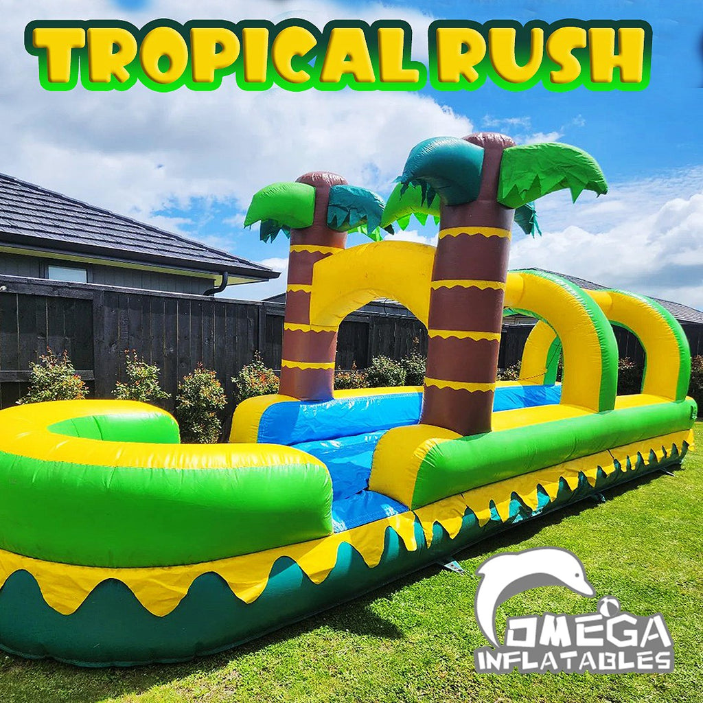Tropical Rush Inflatable Commercial Slip N Slide