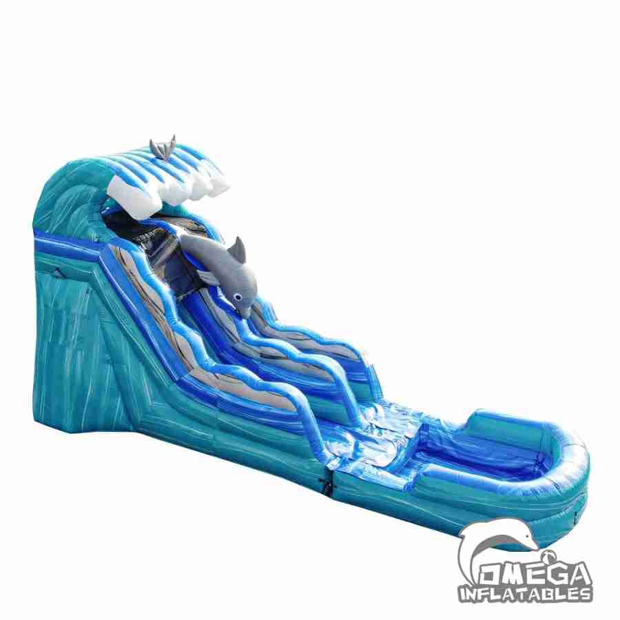 15FT Dolphin Inflatable Water Slide