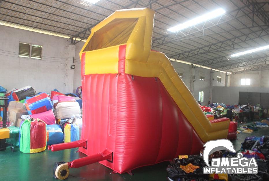 18FT Red and Yellow Modular Wet Dry Slide Commercial Water Slide - Omega Inflatables Factory