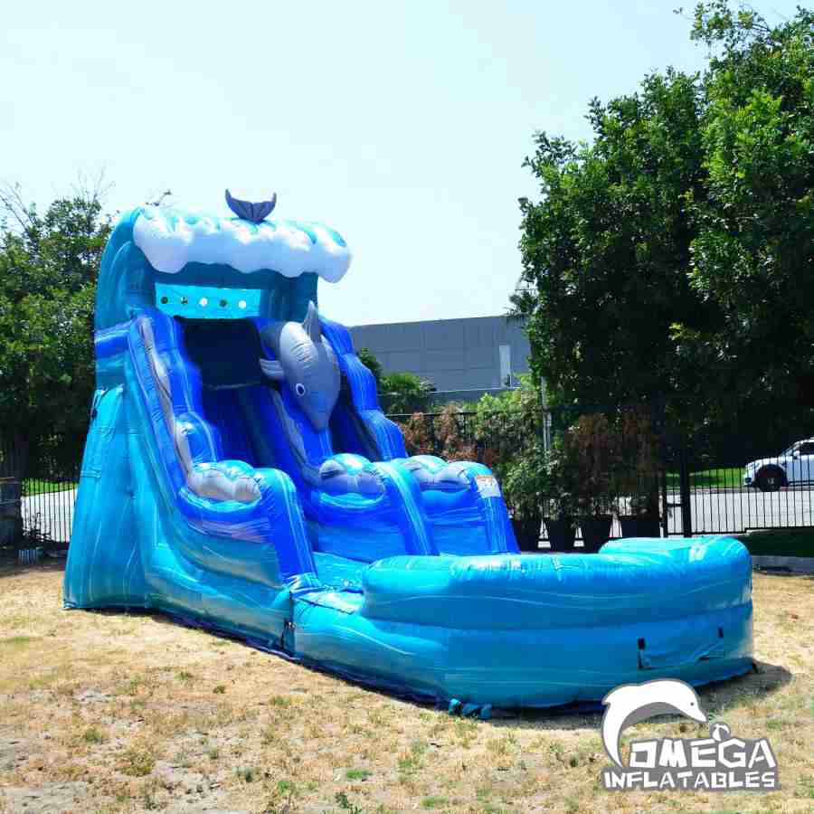 15FT Dolphin Inflatable Water Slide