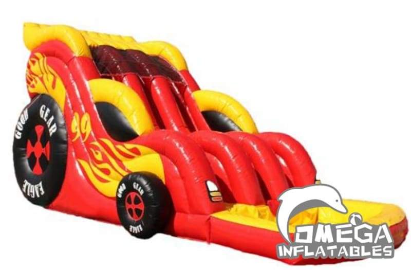 14FT Commercial Inflatable Manufacturers Race Car Water Slide