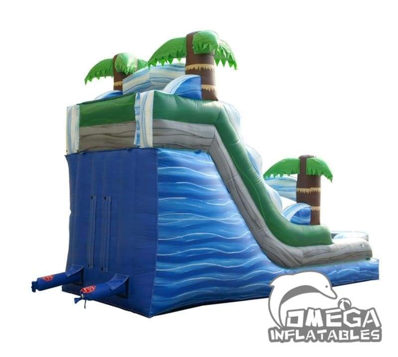 15FT Tropical Marble Wet Dry Inflatable Slide