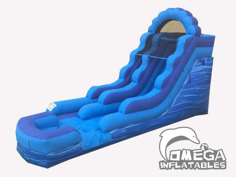 15FT Blue Marble Wet Dry Inflatable Slide