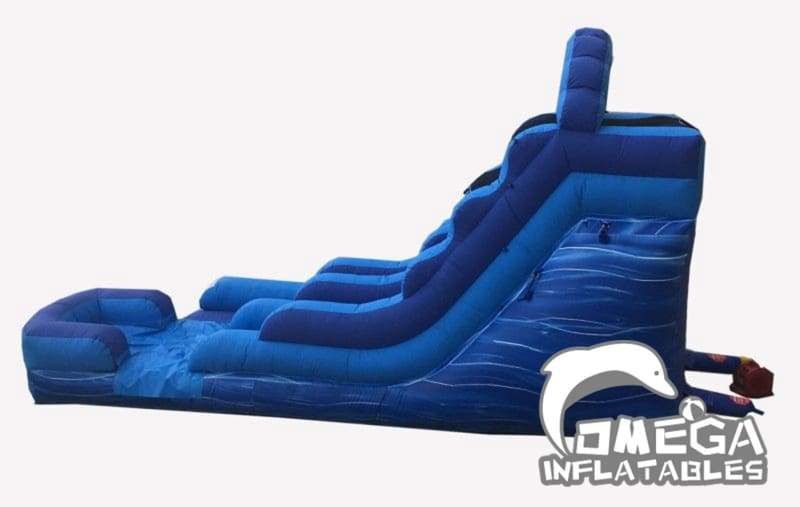 15FT Blue Marble Wet Dry Inflatable Slide
