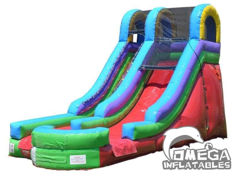 15FT Retro Wet Dry Inflatable Slide
