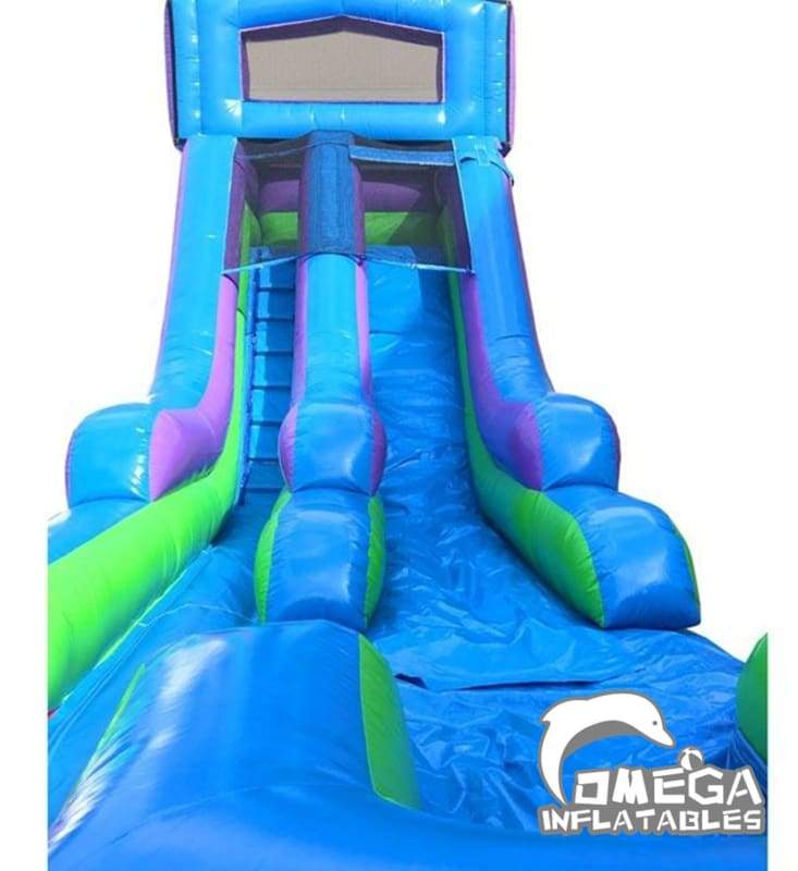 15FT Modular Retro Rainbow Inflatable Water Slide