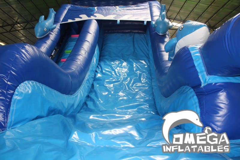 18FT Dolphin Water Slide - Omega Inflatables Factory