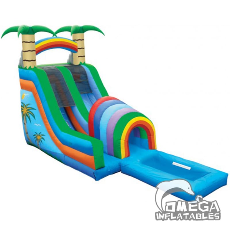 18FT Funnel Tunnel Watre Slide with pool