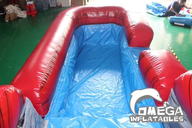 18FT Marble Red Wet Dry Slide - Omega Inflatables Factory