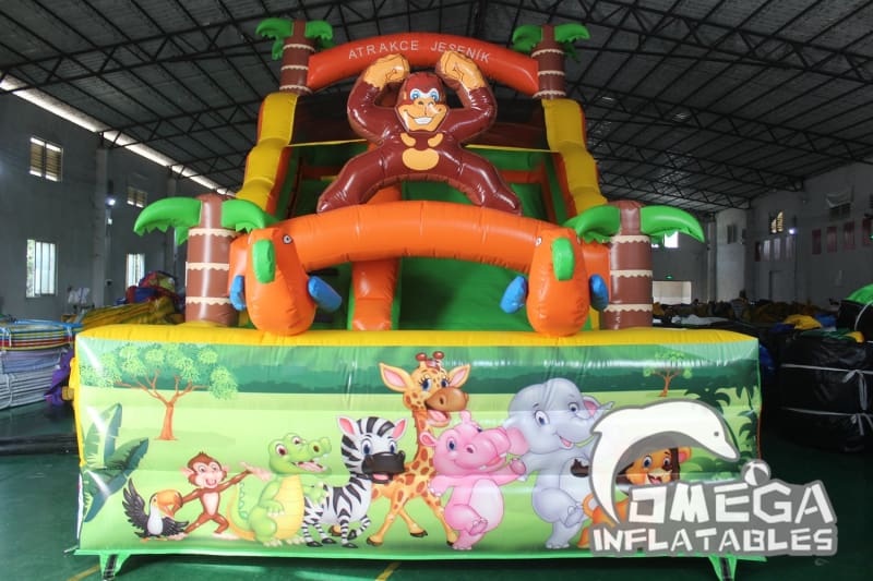 18FT Jungle Safari Inflatable Slide