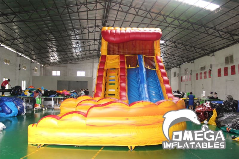 18FT Monster Wave Fire Inflatable Water Slide