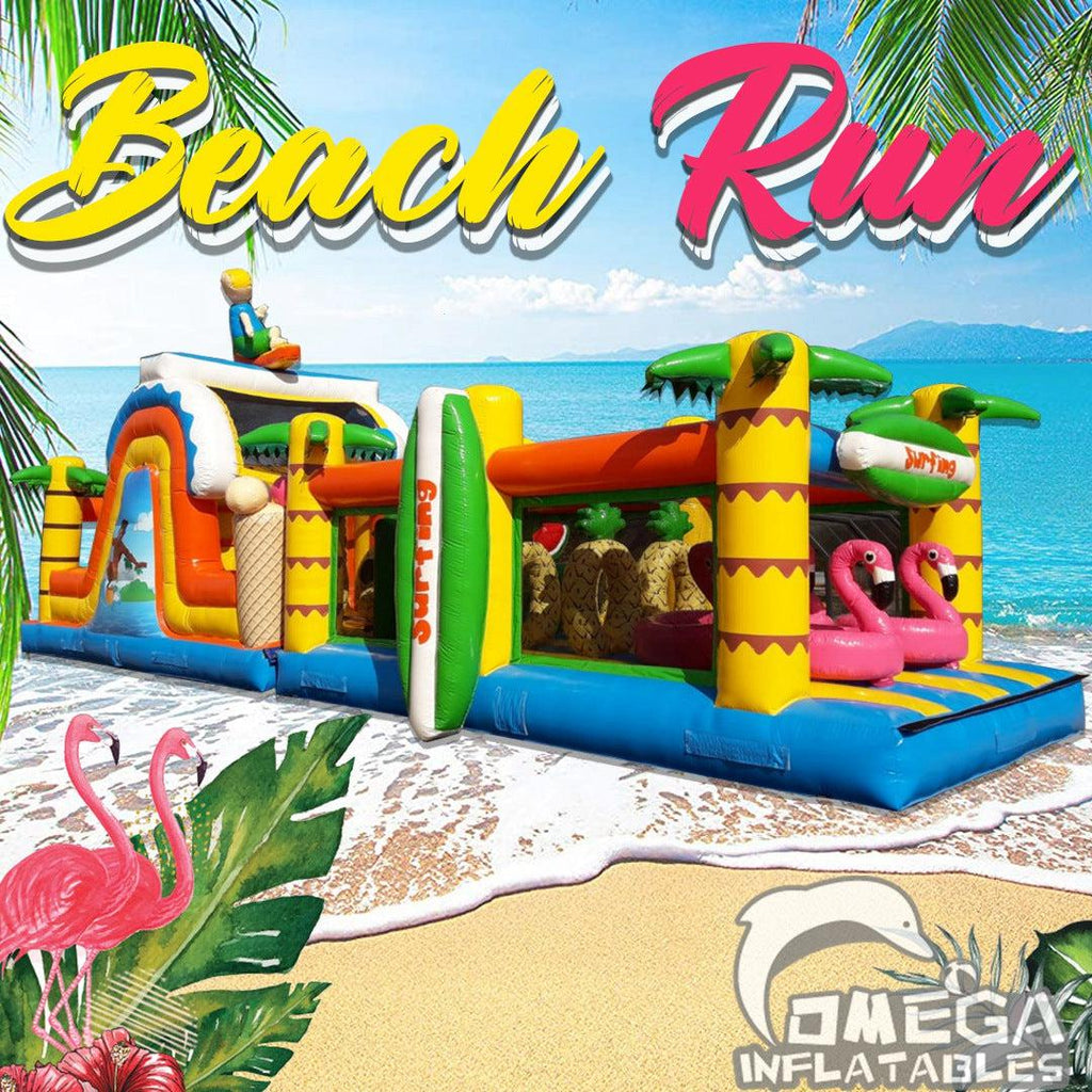 Beach Run Obstacle Course - Omega Inflatables Factory