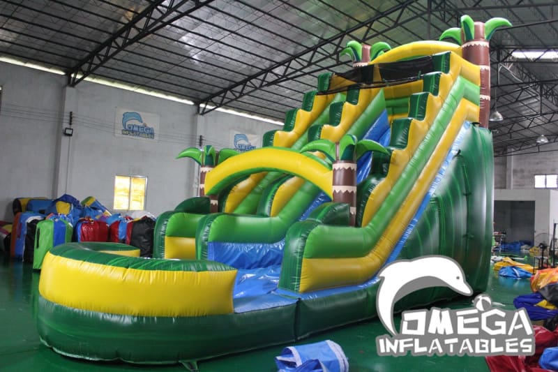 20FT Tropical Rush Water Slide - Omega Inflatables Factory