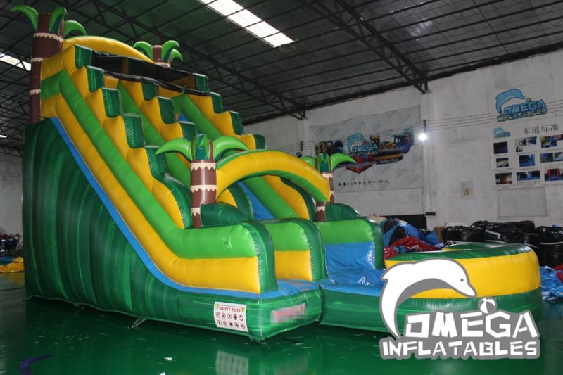 20FT Tropical Rush Water Slide - Omega Inflatables Factory