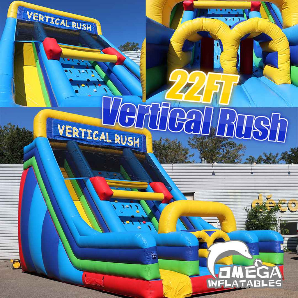22FT Climb Vertical Rush Inflatables Slide Commercial Slides for Sale