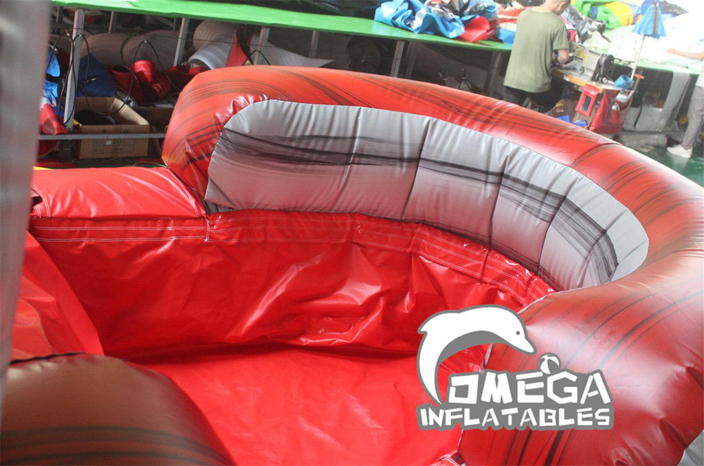 22FT Marble Red Inflatable Water Slide with Slip N Slide - Omega Inflatables Factory