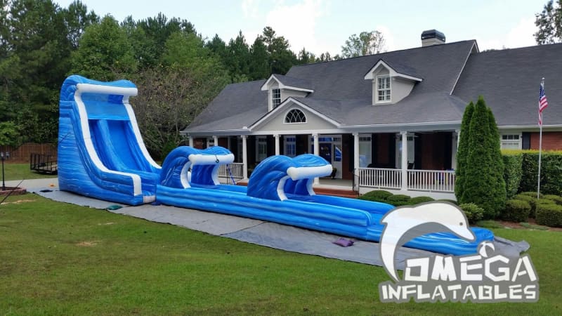 22FT Georgia Wave Blast Water Slide - Omega Inflatables Factory