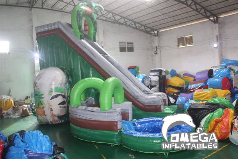 23FT Super Spiral Tropical Commercial Inflatable Water Slide