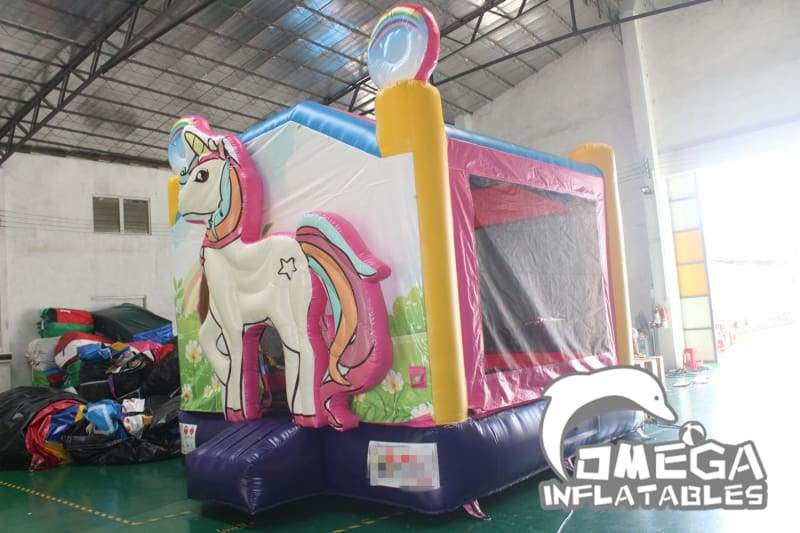 3D Unicorn Bounce House