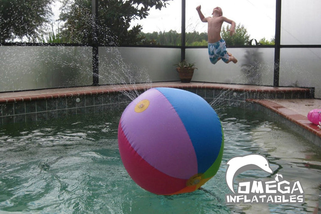 Water Sprinkler Ball Inflatable Spray Ball Toy Beach Ball for Kids