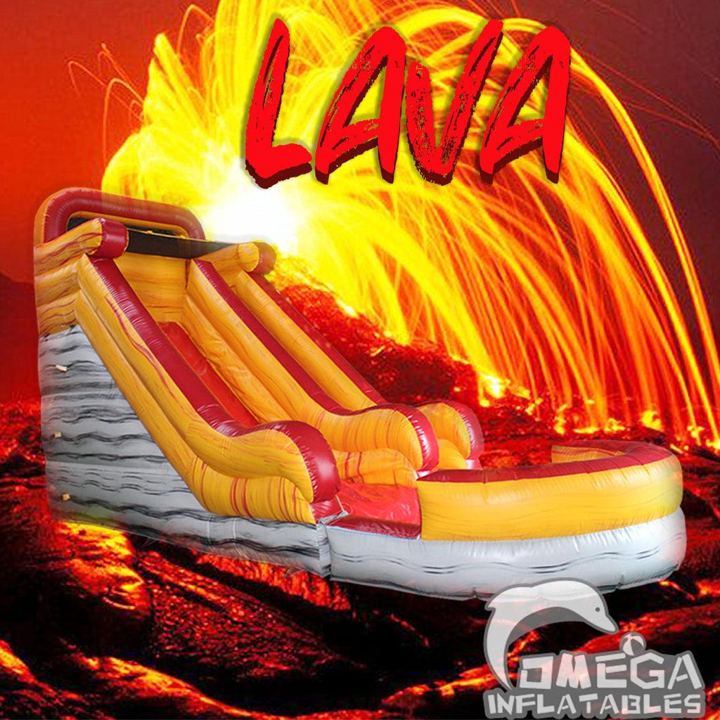 16FT Marble Lava Commercial Inflatables Wet Dry Slide