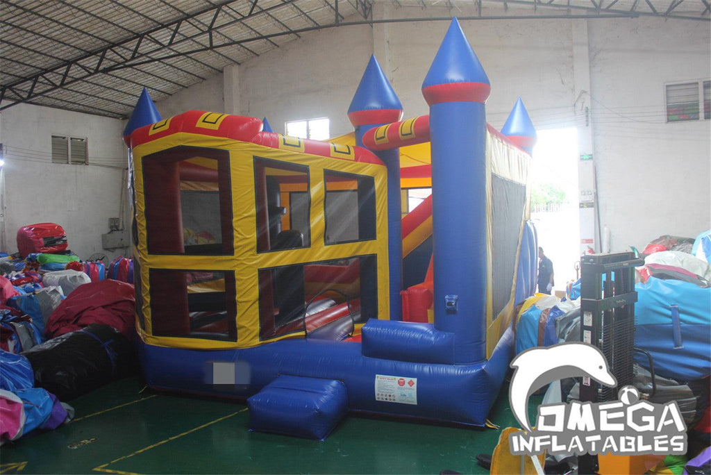 Inflatable 5 in 1 Castle Combo - Omega Inflatables Factory