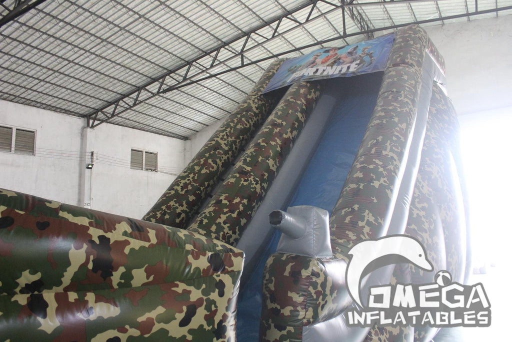 16FT Inflatable Camo Battleship Slide - Omega Inflatables Factory