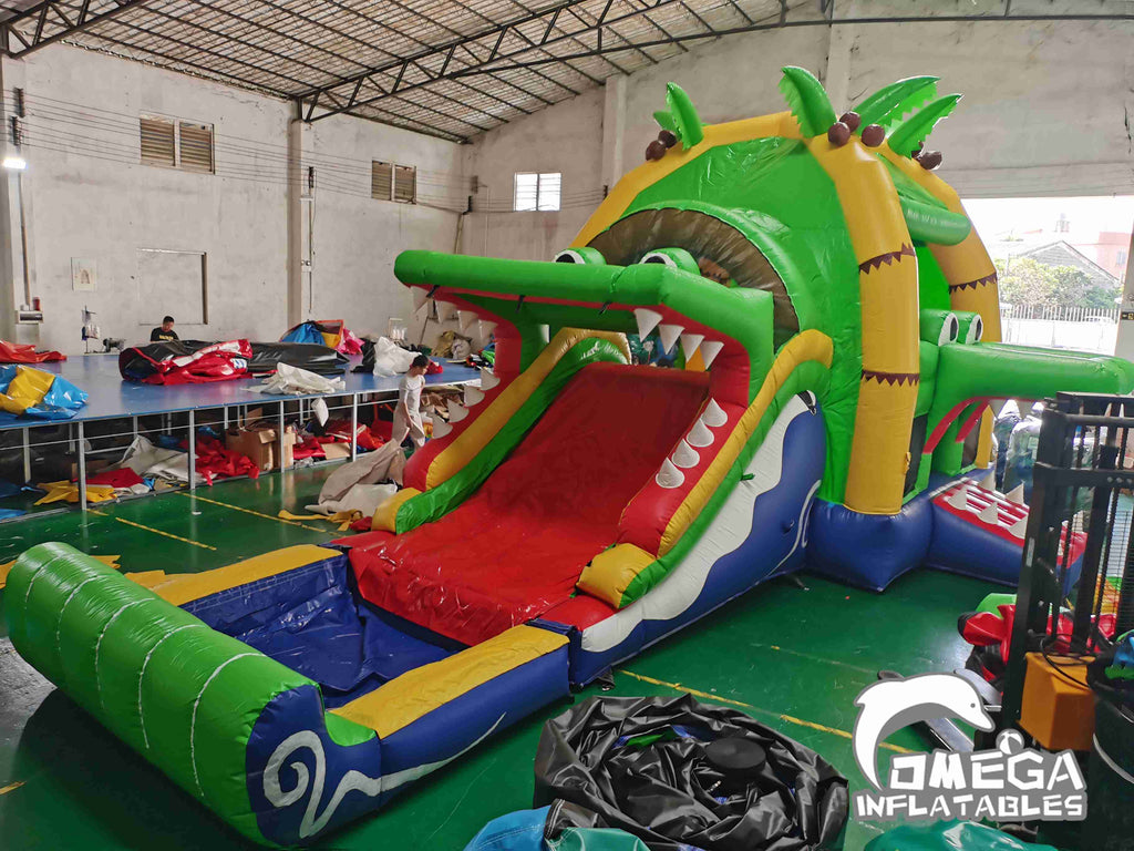 Inflatable Crocodile Jumper Water Combo (Small Version)