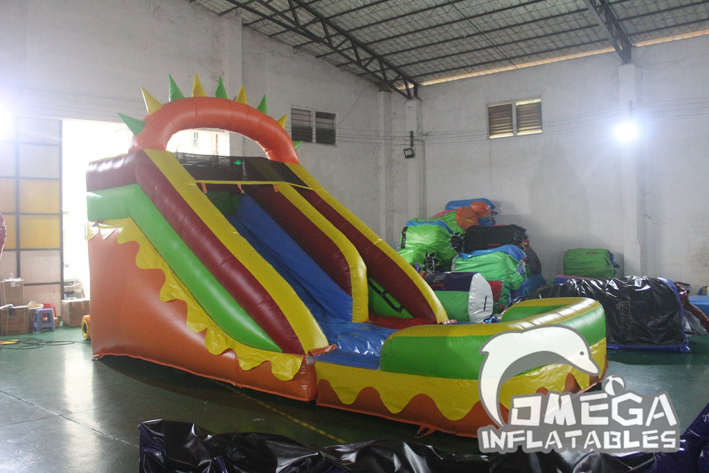 14FT Dino Fun Water Slide With Pool For Sale