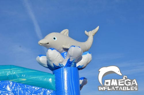 Dolphin Dual Lane Combo Inflatable For Sale