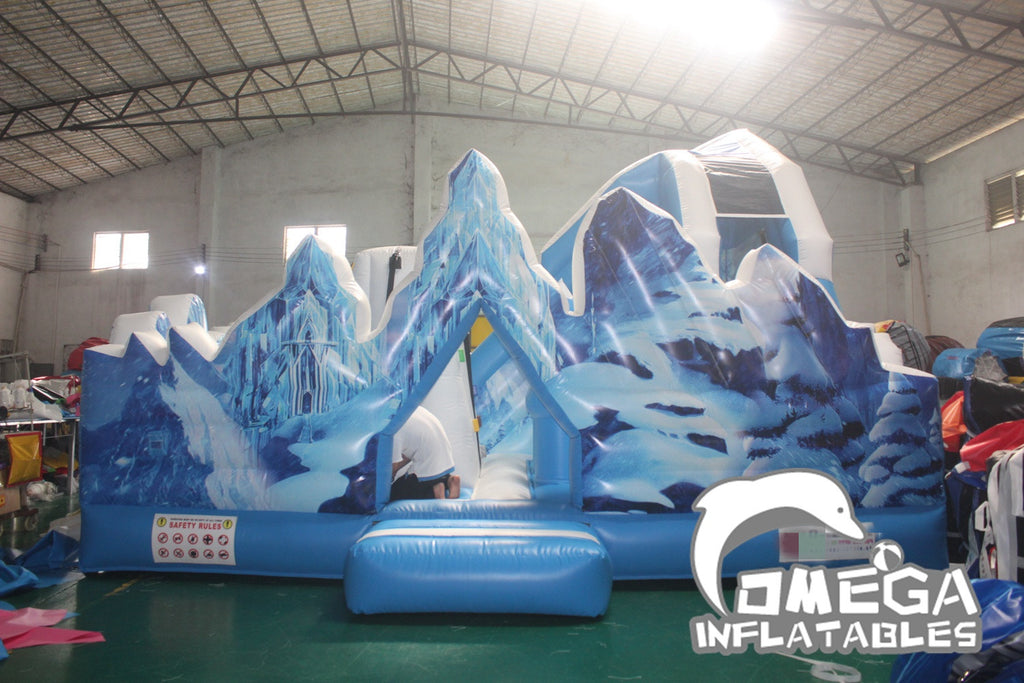 Frozen Castle Inflatable Playzone Big Bounce House for Sale