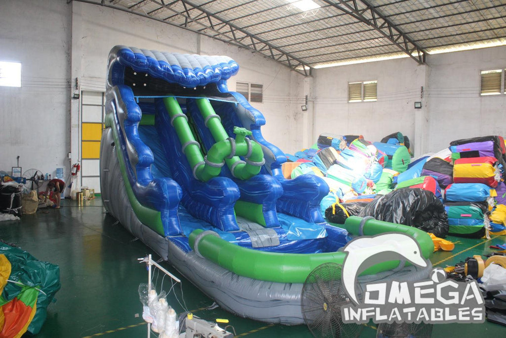 18FT Hydro Blaster Water Slide for sale - Omega Inflatables Factory