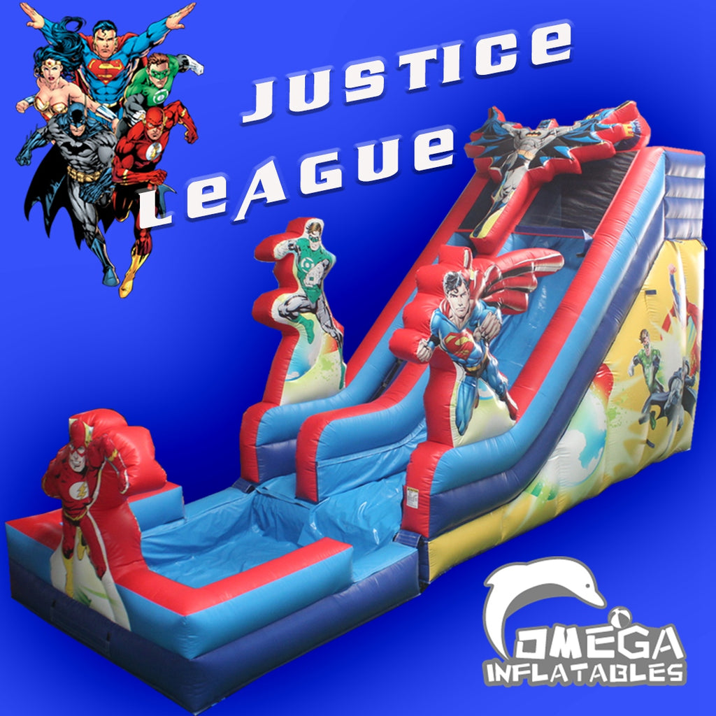 18FT Justice League Water Slide Commercial Inflatable Manufacturers