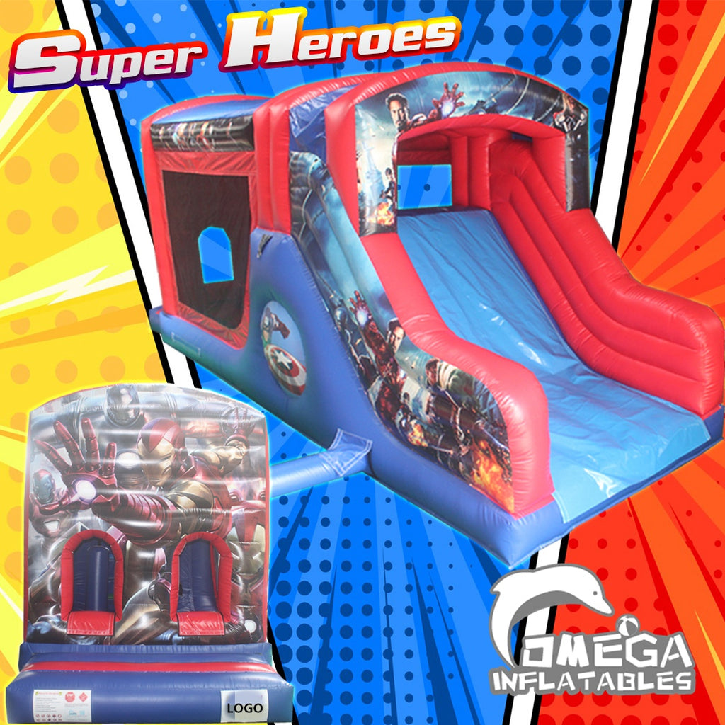 Super Heroes Obstacle Course Commercial Inflatables for Sale