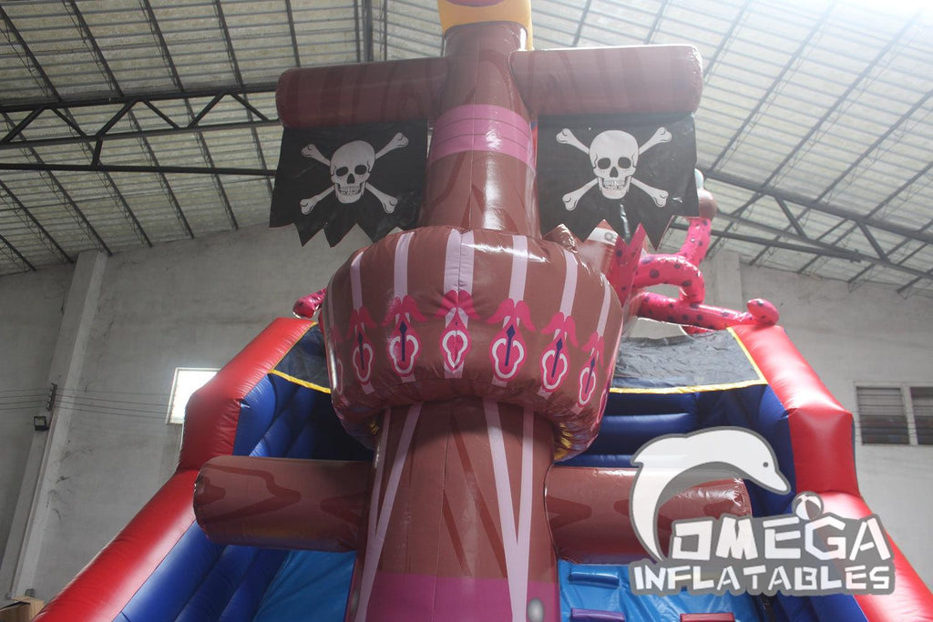21FT Inflatable Pirate Ship Slide - Omega Inflatables Factory